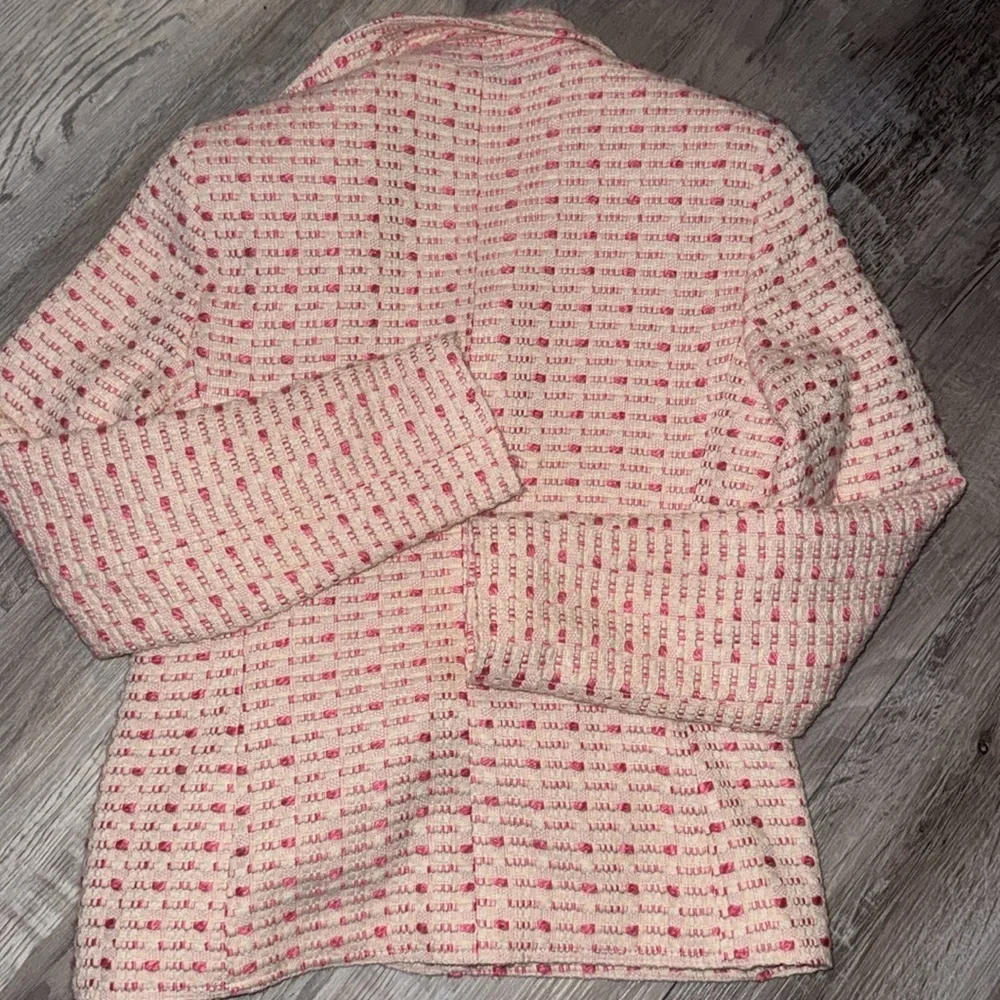 Vintage Tweed J. G. Hook Shade of Pink Blazer Size 6 - Picture 7 of 7
